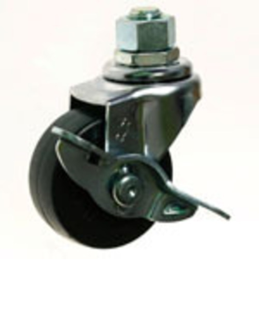 ハンマー　ねじ式自在キャスター　ゴム車　ストッパー付　415A－R　50mm