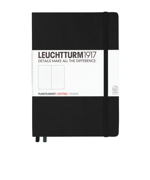 ロイヒトトゥルム1917　A5ノート　ドット方眼　329398　ブラック