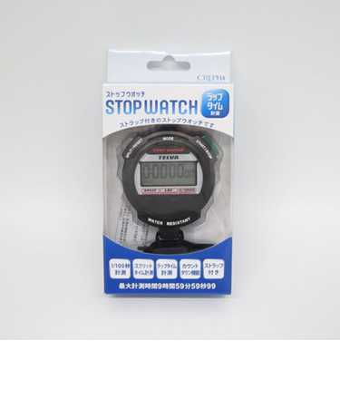 ストップウォッチ　TEV－4013　ブラック