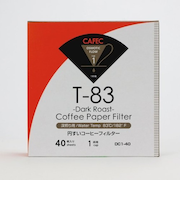 カフェック（CAFEC）　円すい　深煎り用コーヒーフィルター＜1杯用＞　DC1-40　ホワイト