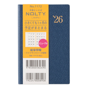 【2025年12月始まり】　ノルティ（NOLTY）　能率手帳ライツ　小型版　マンスリーブロック　1172　ネイビーブルー　月曜始まり