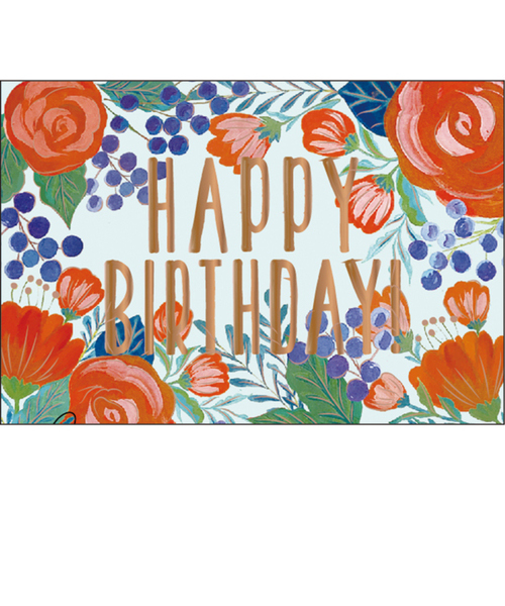 グリーティングライフ　MONA　ブーケカード　バースデー　MA－26　ブルー