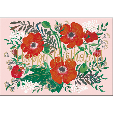 グリーティングライフ　MONA　ブーケカード　バースデー　MA－25　ピンク