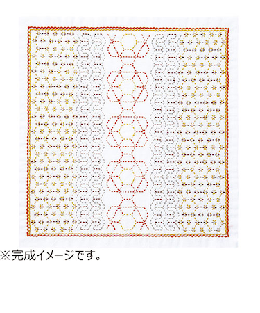 オリムパス　刺し子の花ふきんキット　ハニカム　SK-430