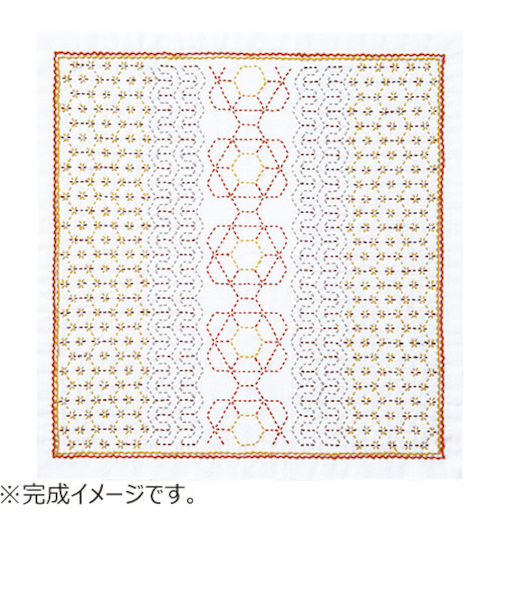 オリムパス　刺し子の花ふきんキット　ハニカム　SK-430
