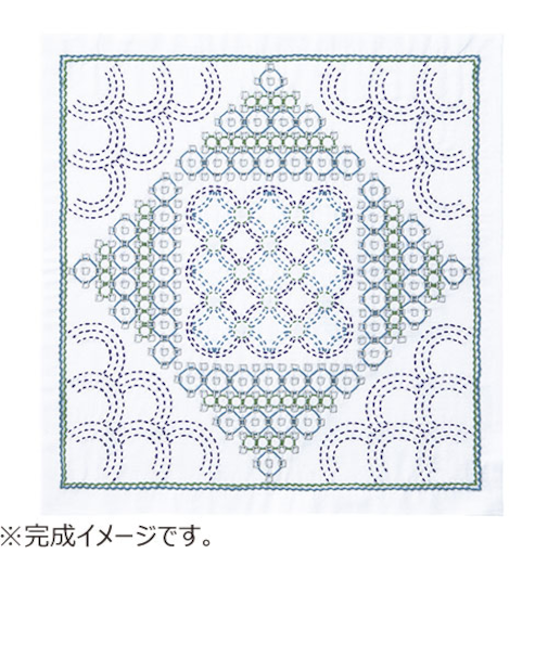 オリムパス　刺し子の花ふきんキット　ドロップ　SK-432