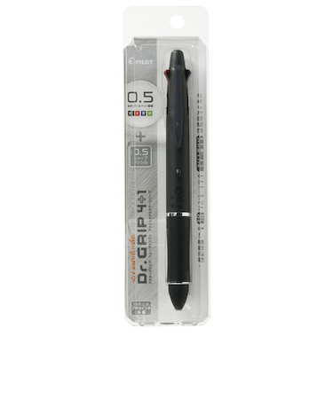 パイロット（PILOT）　ドクターグリップ4＋1　細字0.5mm＋シャープ0.5mm　PBKHDF1SEF-B　ブラック　ブリスターパック入り