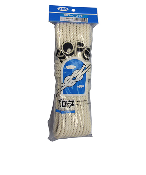 ユタカメイク　綿ロープ　3つ打タイプ　A‐61　6mm×10m