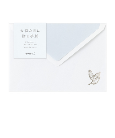 ミドリ（MIDORI）　封筒　洋2　大切な日に贈る手紙　トリ柄　20596006