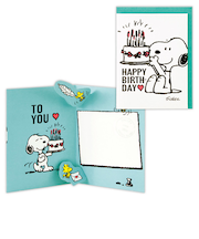 ホールマーク（Hallmark）　立体カード　スヌーピー　誕生お祝い　826338　お祝いのケーキ