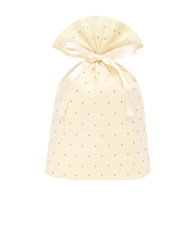 インディゴ　PG136　グリッターバッグ　M　ドット　アイボリー