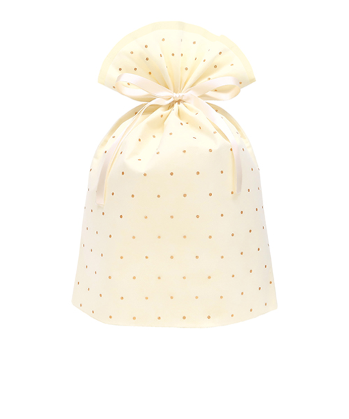 インディゴ　PG138　グリッターバッグ　L　ドット　アイボリー