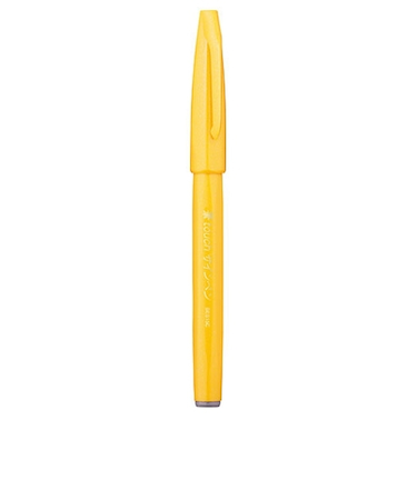 ぺんてる（Pentel）　筆タッチサインペン　SES15C－G　イエロー