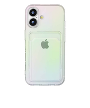 【iPhone16】　ピージーエー（PGA）　クリアポケットケース　オーロラ