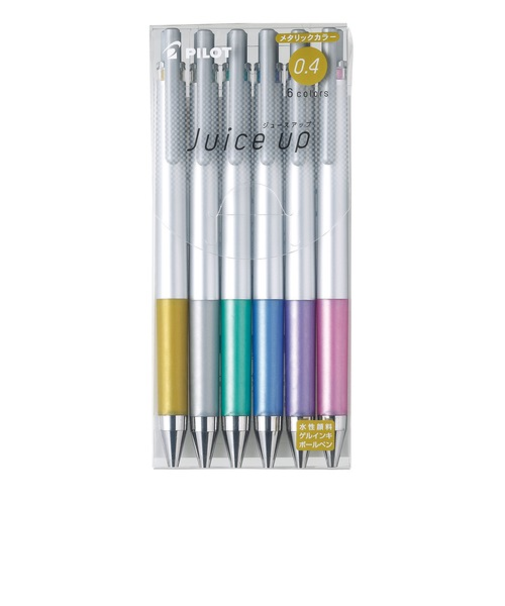 パイロット（PILOT）　ゲルインキボールペン　ジュースアップ　0.4mm　メタリック　6色セット