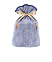 インディゴ　PG135　グリッターバッグ　M　ドット　ネイビーブルー