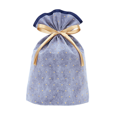 インディゴ　PG135　グリッターバッグ　M　ドット　ネイビーブルー