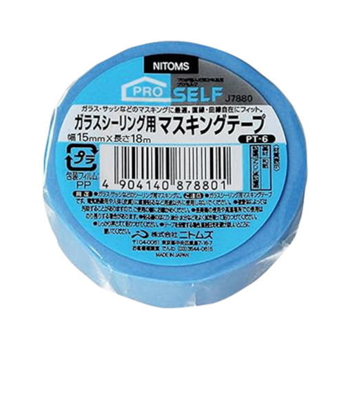 ニトムズ　ガラスシーリング用マスキングテープ　PT-6　15×18　J7880　ブルー