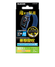 エレコム（ELECOM）　AppleWatchSE、Series6（44mm）　衝撃吸収フィルム／光沢／防指紋　AW-20MFLAFPRG　2枚入