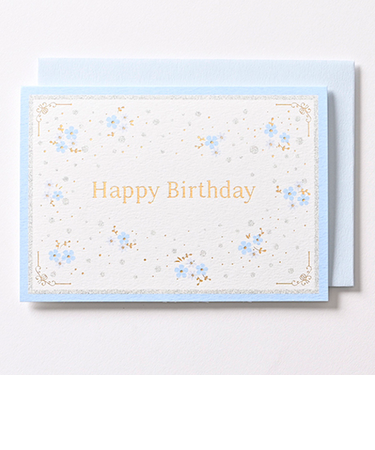 EASE（イーズ）　バースディカード　フラワーブルー　GB-2104