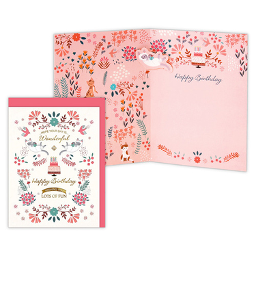 ホールマーク（Hallmark）　立体カード　猫と花　誕生お祝い　826420