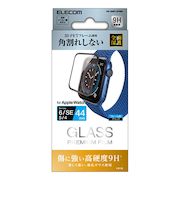 エレコム（ELECOM）　AppleWatch　44mm用ガラスフィルムフレーム付／光沢　AW-20MFLGFRBK　ブラック