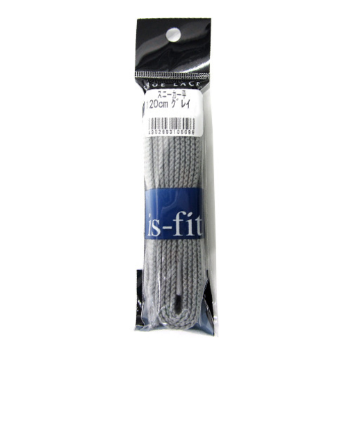 モリト　スニーカー　シューレース　平　120cm　グレー