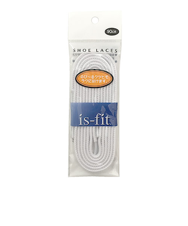 モリト　靴ひも　is-fit　ゴム紐　白　90cm