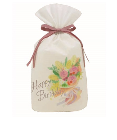 ゼットアンドケイ（Z＆K）　ギフトバッグ　ハッピーバースデー　M　ホワイト