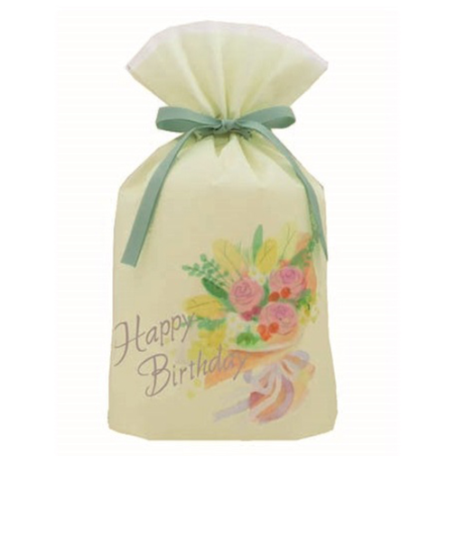 ゼットアンドケイ（Z＆K）　ギフトバッグ　ハッピーバースデー　M　イエロー