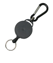 スイング 丸型ABSリールカラビナキー(S) ブラック