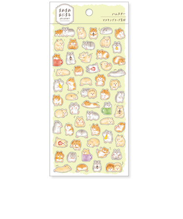 マインドウェイブ　まめまめあにまる　ステッカー　80947　ハムスター