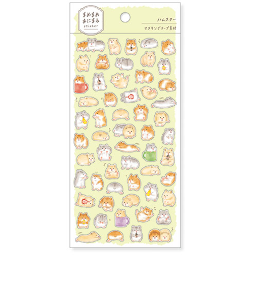 マインドウェイブ　まめまめあにまる　ステッカー　80947　ハムスター