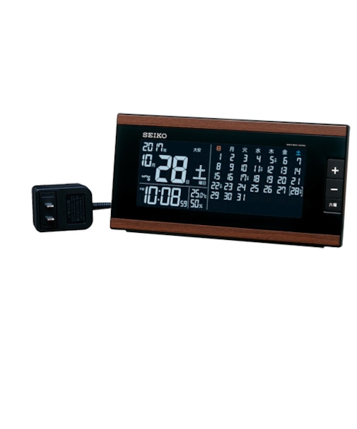 セイコー（SEIKO）　電波クロック　目覚まし時計　DL212B　ブラウン