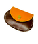 レザークラフトキット　プチコインケース　チョコ・イエロー