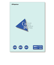 長門屋商店　カラーペーパー　ナ－8510　ハガキ　最厚口　水色　50枚入