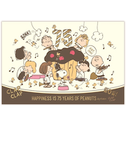 ホールマーク（Hallmark）　ポストカード　PEANUTS　コミック生誕75周年　スヌーピー　金箔加工　841676　カップケーキ
