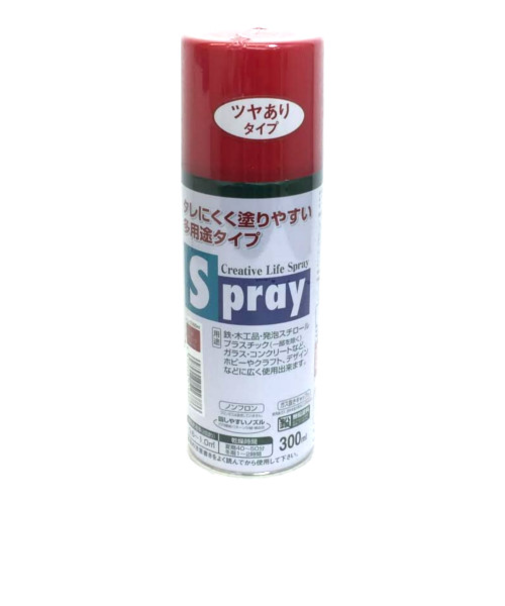 アクリルスプレー　濃い赤　300mL