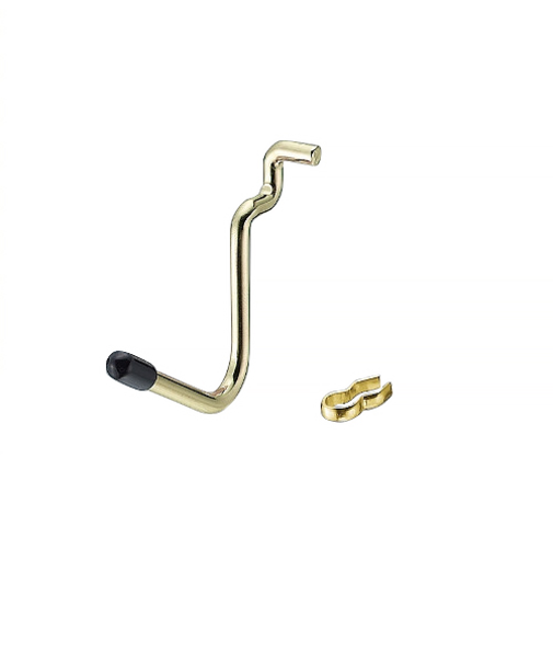 光　L型フック　PBLFG‐50　ゴールド（キャップ黒）　4個入