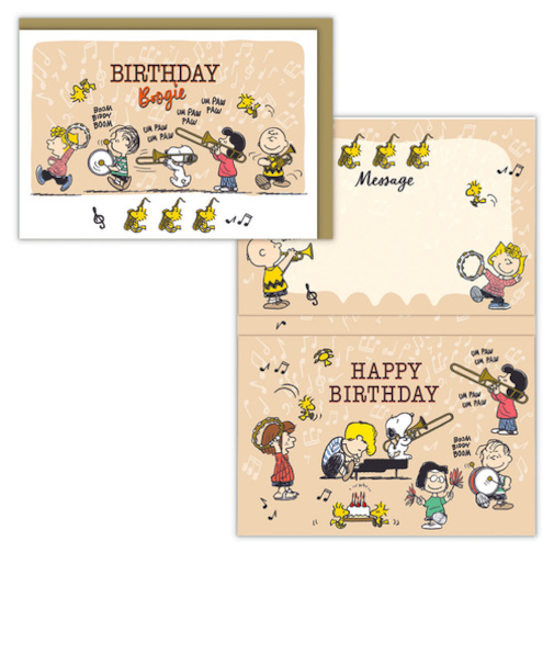 ホールマーク（Hallmark）　立体オルゴールカード　誕生お祝い　スヌーピー　826260　仲間と演奏