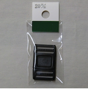 ニフコ（Nifco）　薄型バックル　FR－20B　20mm　黒　1個入