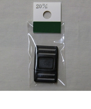 ニフコ（Nifco）　薄型バックル　FR－20B　20mm　黒　1個入