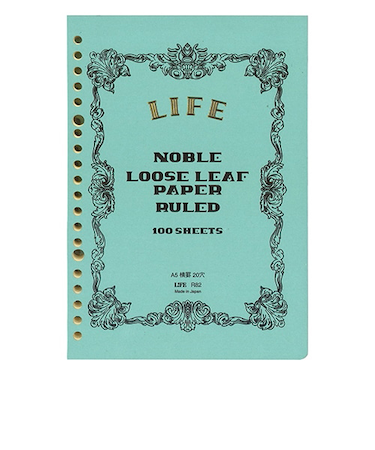 ライフ　ノーブルルーズリーフ　A5　横罫　R82