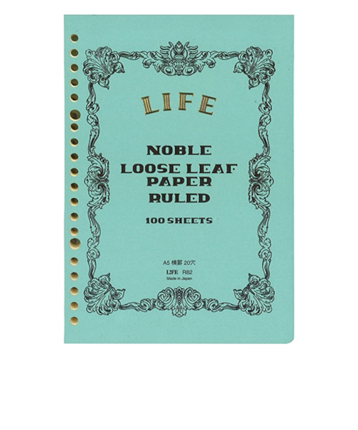 ライフ　ノーブルルーズリーフ　A5　横罫　R82