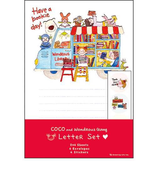 グリーティングライフ　ココちゃん　レターセット　RYS－964　レッド