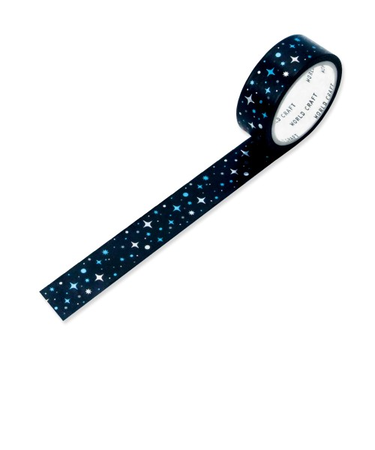 ワールドクラフト　キラキラマスキングテープ　スター　KRMT15－004　Sparkly