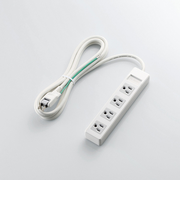 エレコム（ELECOM）　3ピンプラグ対応タップ　2.5m　ホワイト