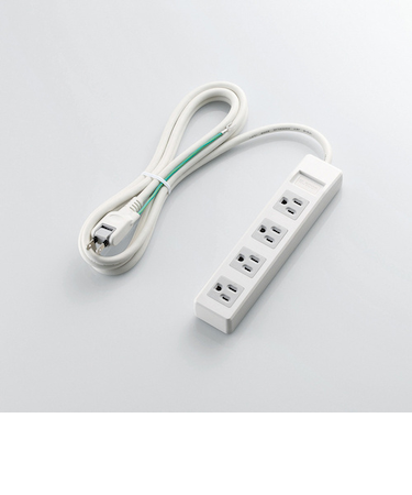 エレコム（ELECOM）　3ピンプラグ対応タップ　2.5m　ホワイト