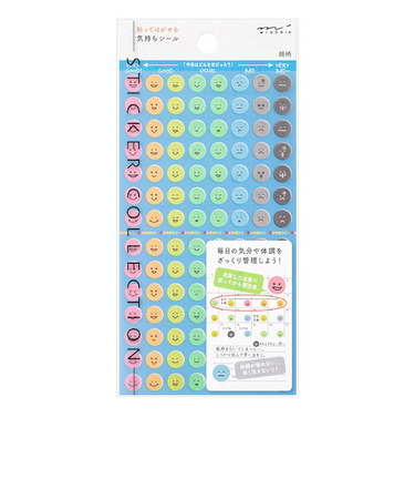 ミドリ（MIDORI）　手帳シール　気持ち　82388006　顔柄