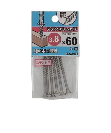 八幡ねじ（YAHATA）　ステンタピックススリム　3.8×60